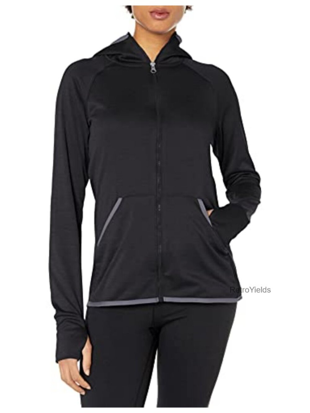 Women's Performance Full Zip Hoodie Fleece Thumbholes